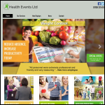 Screen shot of the Health Events Ltd website.