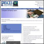Screen shot of the Pisces Computers website.