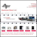 Screen shot of the Aluminium Direct Ltd website.