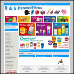 Screen shot of the R & E Promotions website.