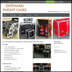 Screen shot of the Gothard Flightcases website.