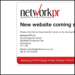 Screen shot of the Network PR website.