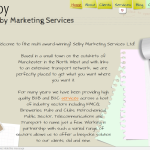 Screen shot of the Selby Marketing Services website.