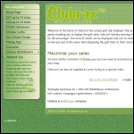 Screen shot of the Club Rax International website.