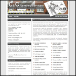 Screen shot of the C & C Plumbing Services website.