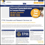 Screen shot of the P T R C Education & Research Services Ltd website.