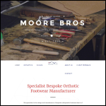 Screen shot of the Moore Bros (Orthopaedic Footwear) Ltd website.