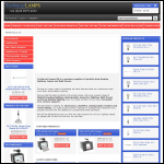 Screen shot of the Technical Lamps Ltd website.