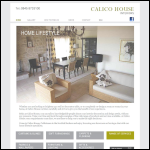 Screen shot of the Calico House Interiors website.