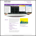 Screen shot of the Miras Security Solutions Ltd website.
