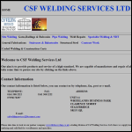 Screen shot of the Csf Welding Services Ltd website.