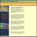 Screen shot of the Baldwin P C B Design Ltd website.