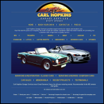 Screen shot of the Carl Hopkins Garage Services website.
