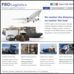 Screen shot of the P B O Ltd website.