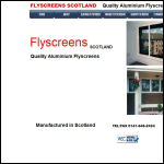 Screen shot of the Fly Screens Scotland website.