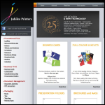 Screen shot of the Jubilee Printers website.