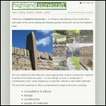 Screen shot of the Highland Stonecraft website.