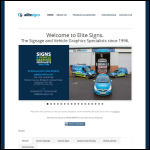 Screen shot of the Elite Signs & Graphics Ltd website.