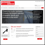 Screen shot of the Powerdrive Drum Co. Ltd website.