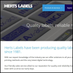Screen shot of the Herts Labels & Screen Printers website.