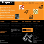 Screen shot of the Hayes Uk Ltd website.