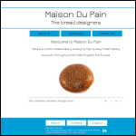 Screen shot of the Maison Du Pain Ltd website.