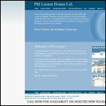 Screen shot of the P. M. Leisure Homes Ltd website.