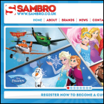 Screen shot of the Sambro International Ltd website.