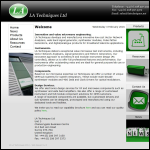 Screen shot of the L A Techniques Ltd website.