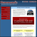Screen shot of the Hammonds Driving School Barnsley website.