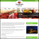 Screen shot of the Cornwell's Catering website.