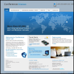 Screen shot of the Conference Vision Ltd website.