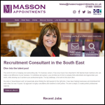 Screen shot of the Masson Appointments Ltd website.