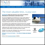 Screen shot of the Focus Air Charter website.