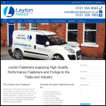 Screen shot of the Leyton Fasteners Ltd website.