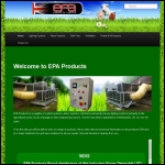 Screen shot of the E P A Products Ltd website.