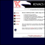 Screen shot of the Kovacs & Sons Engineers website.