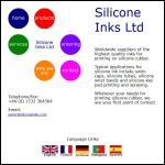 Screen shot of the Silicone Inks Ltd website.