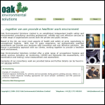Screen shot of the Oak Environmental Solutions Ltd website.