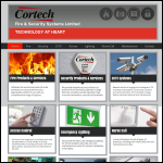 Screen shot of the Cortech Fire & Security Systems Ltd website.