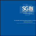 Screen shot of the Scientific Games International Ltd website.