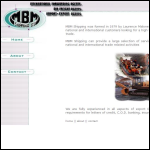 Screen shot of the M B M Shipping Ltd website.