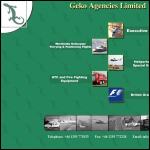 Screen shot of the Geko Agencies Ltd website.