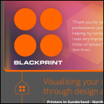 Screen shot of the Blackprint Printers website.