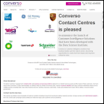 Screen shot of the Converso Contact Centres website.