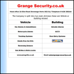 Screen shot of the Grange Vehicle Security website.