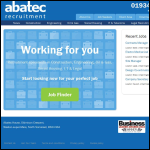 Screen shot of the Abatec Recruitment website.