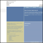 Screen shot of the Aspec Precision Engineering Ltd website.
