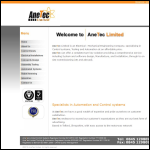 Screen shot of the Anetec Ltd website.