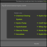 Screen shot of the Hydro Nova Europe Ltd website.